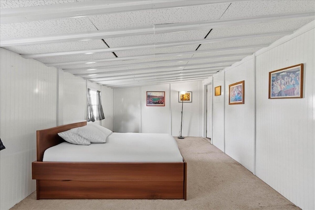 bedroom featuring carpet