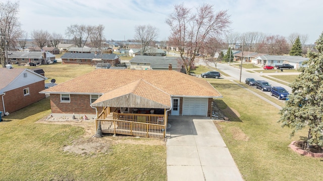 aerial view featuring a residential view