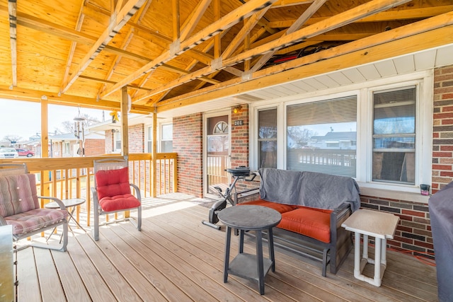 view of wooden deck