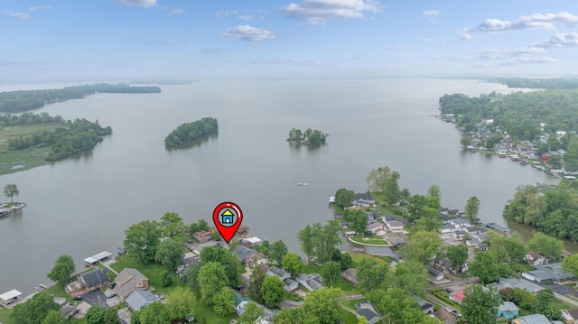 11181 Elm St, Lakeview, OH 43331 - aerial view of residential area featuring a nearby body of water