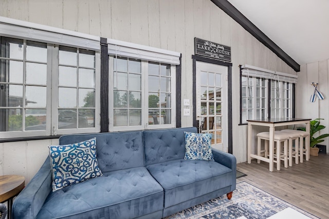 11181 Elm St, Lakeview, OH 43331 - living room with vaulted ceiling and wood finished floors