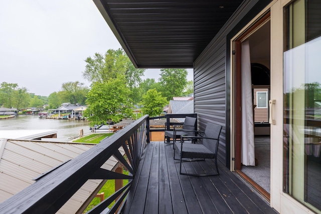 11181 Elm St, Lakeview, OH 43331 - wooden terrace featuring a water view