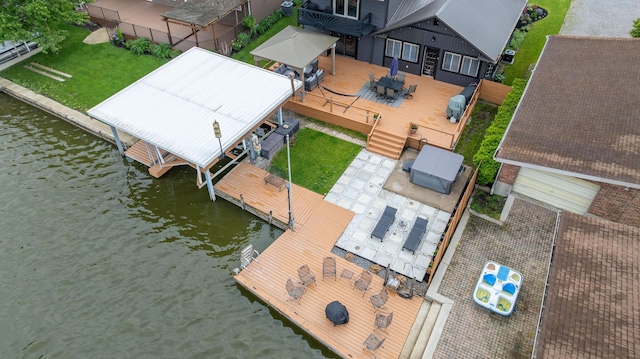 11181 Elm St, Lakeview, OH 43331 - view from above of property with a nearby body of water
