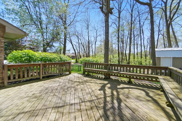 view of wooden deck
