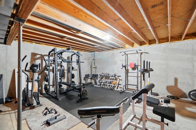 view of exercise area