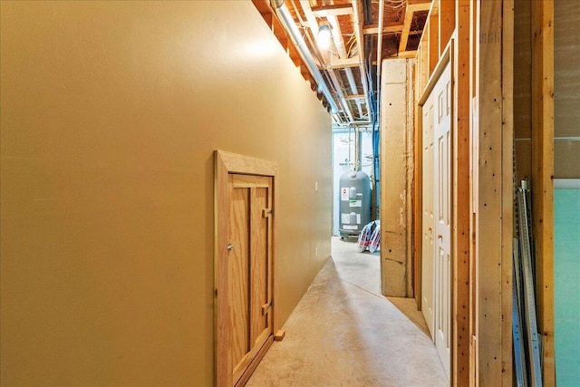 corridor with electric water heater