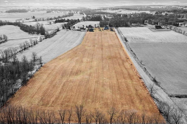 drone / aerial view featuring a rural view