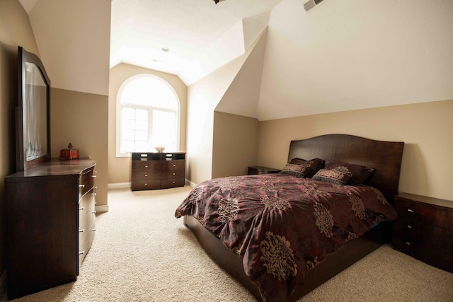 429 Braytonburne Dr, Springfield, OH 45503 - bedroom featuring lofted ceiling, carpet, and baseboards
