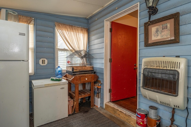 interior space featuring heating unit