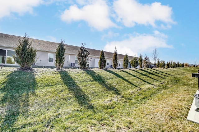 ranch-style house with a front lawn