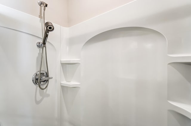 interior details featuring walk in shower