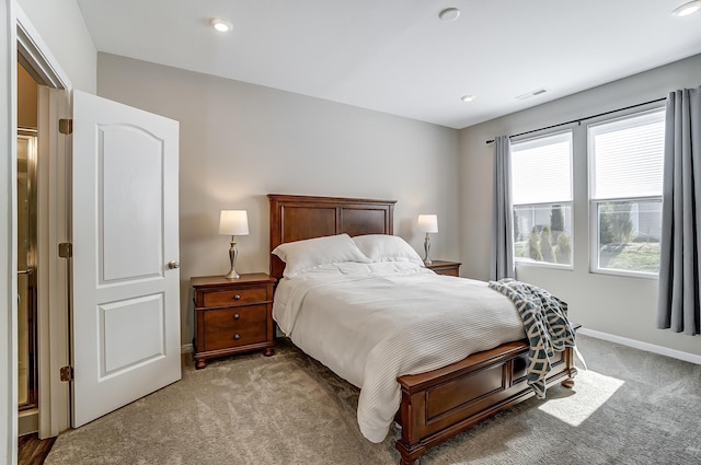 view of carpeted bedroom