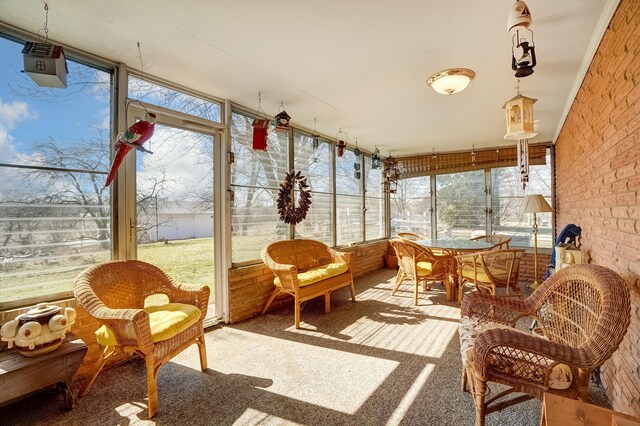 view of sunroom