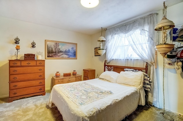 bedroom with carpet