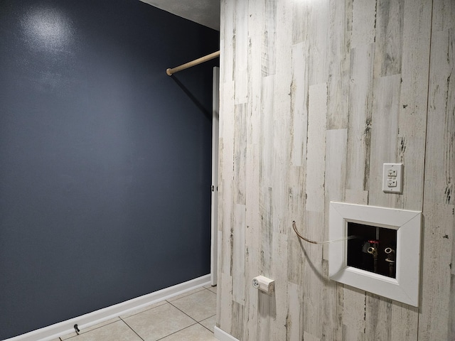 bathroom with tile patterned flooring