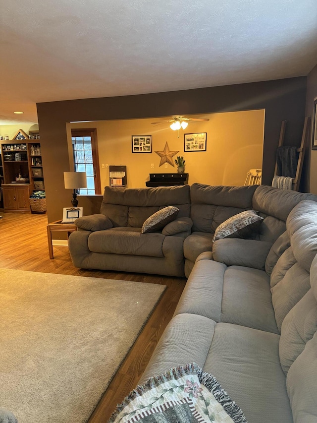 living area featuring light wood-type flooring