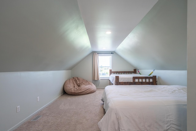 4100 Joshane St, Springfield, OH 45502 - bedroom with lofted ceiling, carpet flooring, visible vents, and baseboards