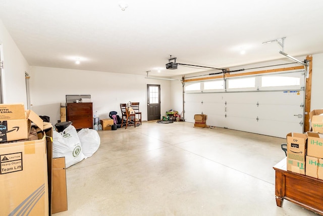 garage featuring a garage door opener
