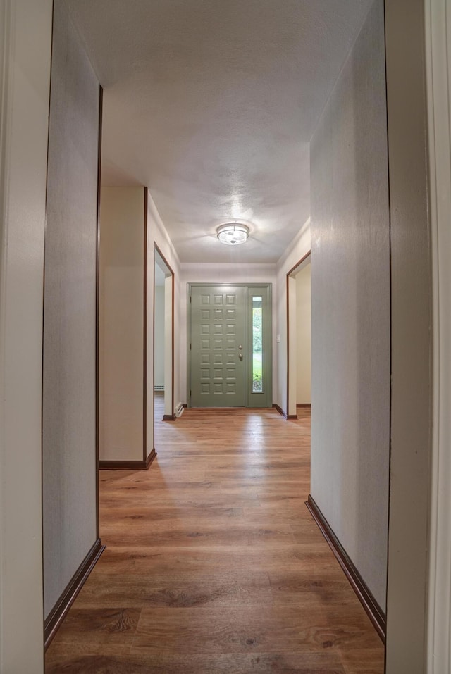 5341 Riffle Rd, Ansonia, OH 45303 - corridor with light wood-type flooring and baseboards