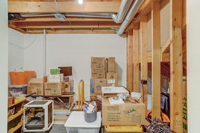 view of storage room