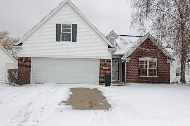 traditional home with brick siding