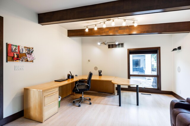 125 Hawthorne Rd, Springfield, OH 45504 - office featuring light wood-style floors and beam ceiling