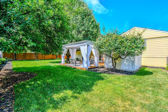 1138 Edgebrook Ave, New Carlisle, OH 45344 - fenced yard featuring a gazebo