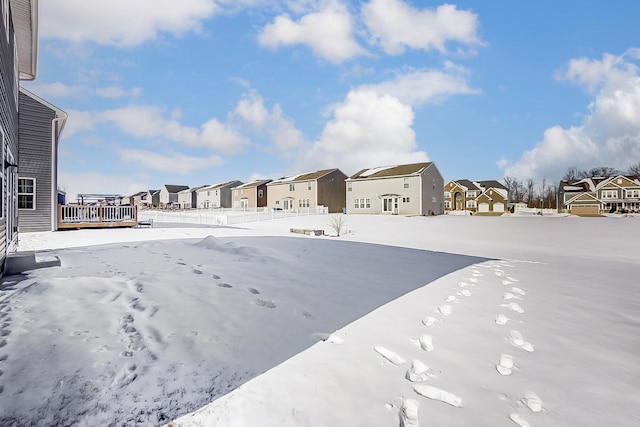 view of snowy yard