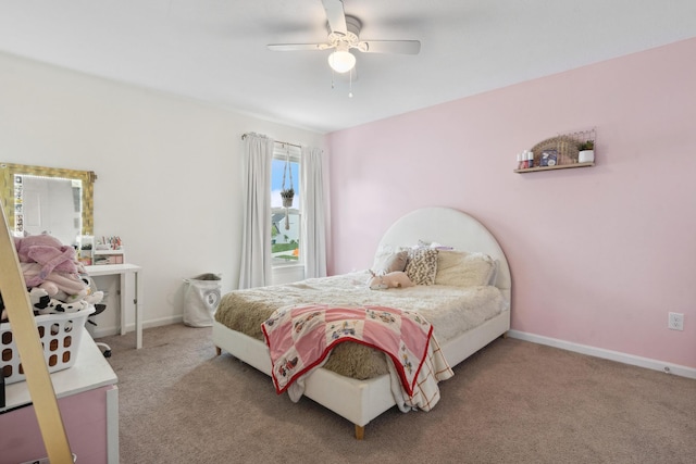 3600 Magnolia Trace Dr, Bellbrook, OH 45305 - carpeted bedroom featuring baseboards and a ceiling fan