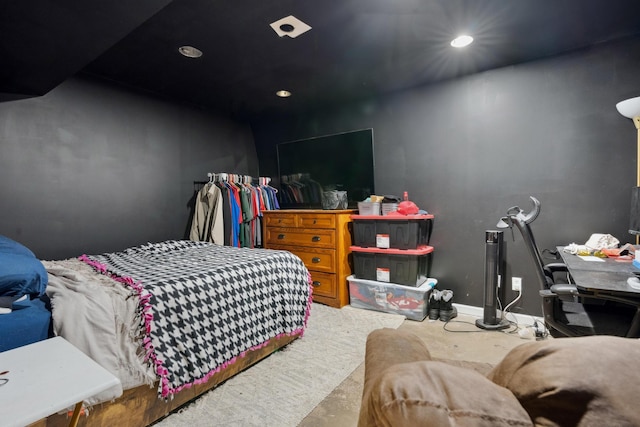 3600 Magnolia Trace Dr, Bellbrook, OH 45305 - bedroom featuring recessed lighting and concrete flooring