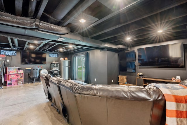 3600 Magnolia Trace Dr, Bellbrook, OH 45305 - living room featuring finished concrete floors