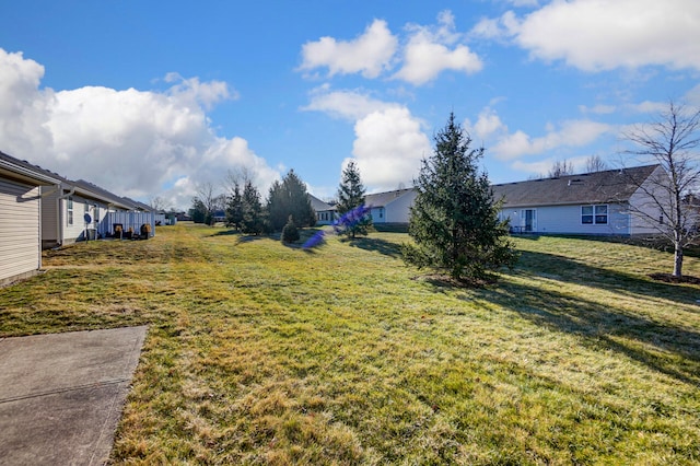 view of yard with a residential view