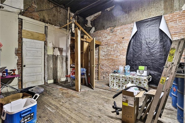 misc room with wood finished floors