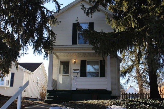 bungalow-style home featuring covered porch