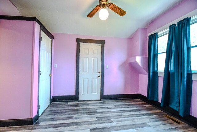 220 Williams St, Troy, OH 45373 - entryway with a ceiling fan and wood finished floors