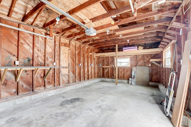 interior space featuring a garage