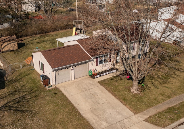 birds eye view of property