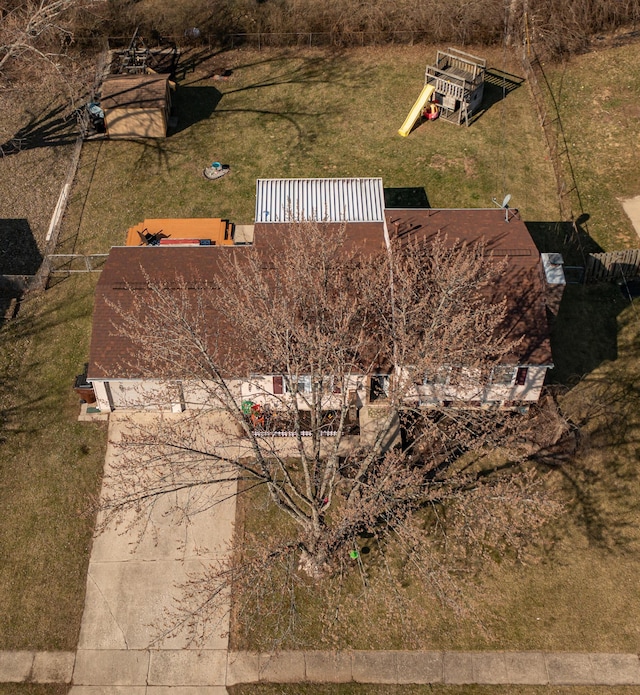 birds eye view of property