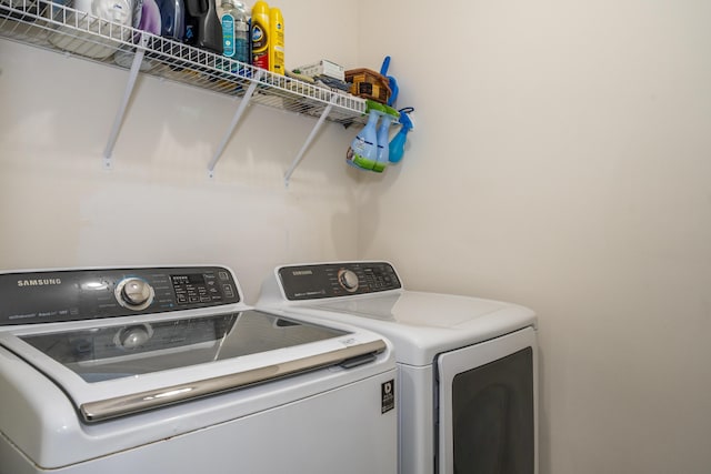8754 Elysee Cir, Washington Twp, OH 45458 - laundry area with washer and dryer
