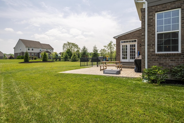 8754 Elysee Cir, Washington Twp, OH 45458 - view of yard featuring a patio area and french doors