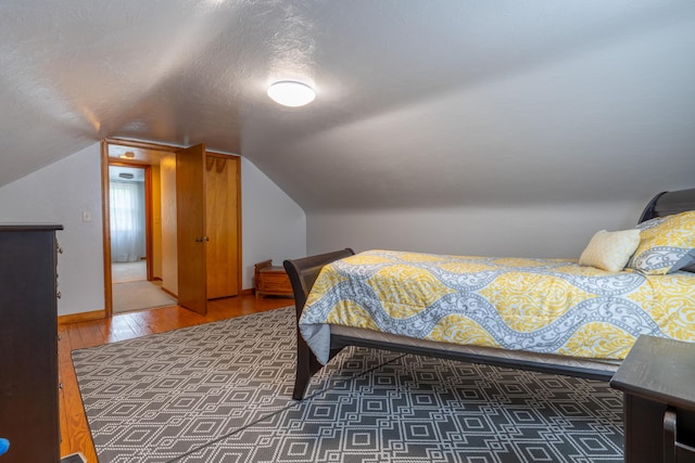 704 Campbell Rd, Sidney, OH 45365 - bedroom with vaulted ceiling and wood finished floors