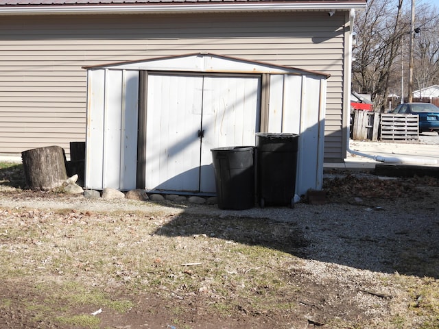 view of shed