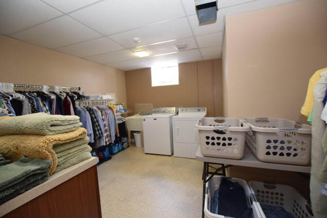 laundry room with separate washer and dryer