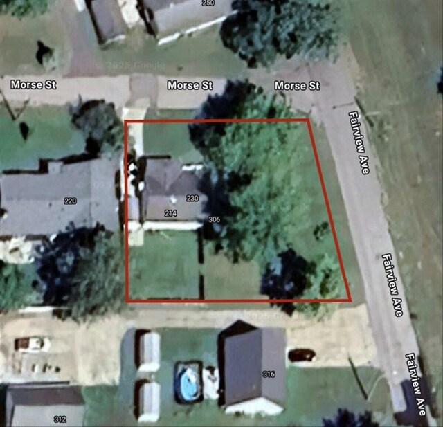 230 Morse St, Russells Point, OH 43348 - aerial map of property and surrounding area with property boundaries highlighted
