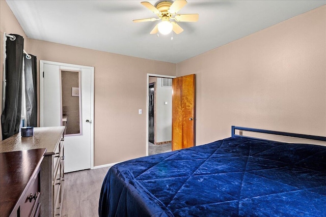 230 Morse St, Russells Point, OH 43348 - bedroom with wood finished floors, baseboards, and ceiling fan