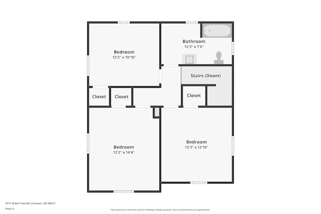4711 N Elm Tree Rd, Conover, OH 45317 - view of room layout