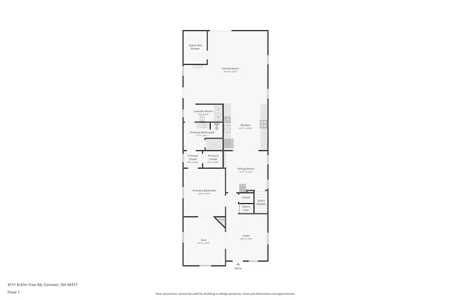 4711 N Elm Tree Rd, Conover, OH 45317 - view of floor plan / room layout