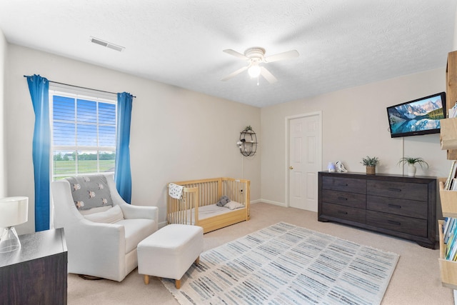 170 Fox Harbor Dr, Troy, OH 45373 - living area with light colored carpet and ceiling fan
