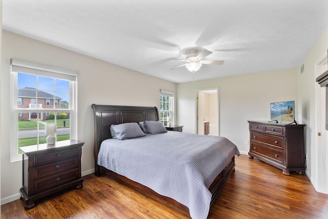 170 Fox Harbor Dr, Troy, OH 45373 - bedroom featuring wood finished floors and a ceiling fan