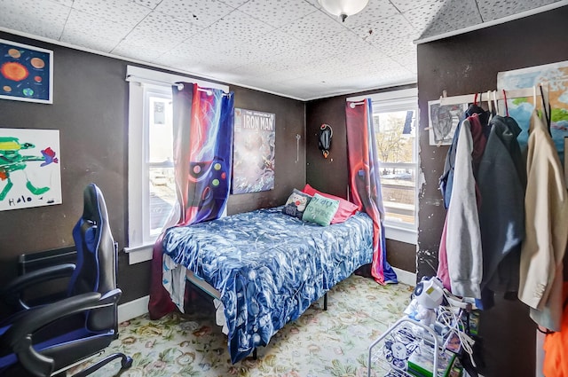 bedroom with baseboards